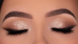 Soft Glitter Eye Makeup for Wedding  Party  Special Occasion [upl. by Ashok]