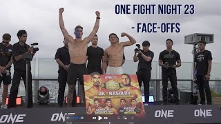 ONE Fight Night 23 Ceremonial weighins and faceoffs [upl. by Nichani]