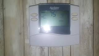 APRILAIRE THERMOSTAT IN HEAT MODE VIDEO 2 [upl. by Htebizile930]