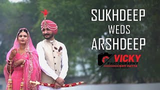 Best Punjabi Wedding Highlight SUKHDEEP WEDS ARSHDEEP  Vicky Photography Kot Fatta [upl. by Mavra88]