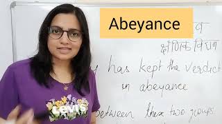 abeyance meaning in hindi  abeyance का मतलब  example sentences  EnglishByte [upl. by Euqinomod246]