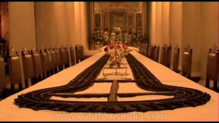 The Banquet table and dining train of the Scindia Royal Palace  Jai Vilas Palace in Gwalior [upl. by Aileek]