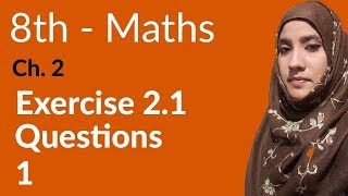 8th Class Math Real Numbers Ex 21 Q 1  8th Class Math PEC [upl. by Chirlin]