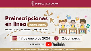 Preinscripciones en línea 20242025 [upl. by Attesor220]