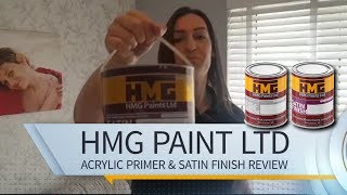 PRODUCT REVIEW  HMG PAINTS Acrylic Primer Undercoat amp Satin Finish [upl. by Areivax]