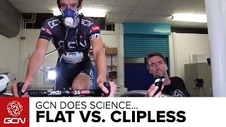 What Is The Most Efficient Pedalling Style We Test Flat Vs Clipless Pedals  GCN Does Science [upl. by Anelleh]