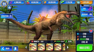 BRUNETTE SPECIAL BATTLE SCORPIOS REX VS SCORPIOS REX GEN 2  JURASSIC WORL THE GAME [upl. by Krys]