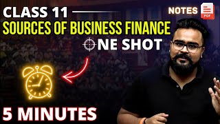 SOURCES OF BUSINESS FINANCE class 11 ONE SHOT  business chapter 8  GAURAV JAIN [upl. by Haikezeh]