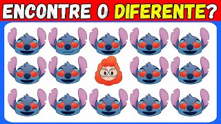 🔎ENCONTRE O EMOJI DIFERENTE  EDIÇÃO Lillo amp Stitch 🧐 Apenas 1 das pessoas acertam tudo [upl. by Lehsreh]