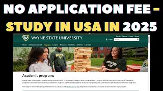 NO APPLICATION FEE  STUDY IN USA  UNDERGRADUATE amp GRADUATE PROGRAMS  SCHOLARSHIPS [upl. by Aiclid307]