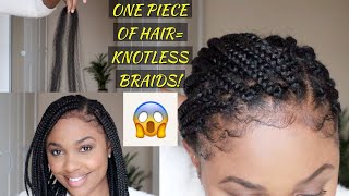 NEW METHOD KNOTLESS BOX BRAIDS FOR BEGINNERS [upl. by Marlyn494]