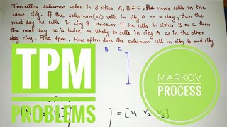 Markov process using transitional probability matrixtpm  Long run  Part5  Mathspedia [upl. by Adnawot285]