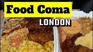 Food Coma London  Halal  Special Box  Waffle Burger  WINGS  Mac n Cheese 🔥 CAR FOOD GUY ASMR [upl. by Danila858]