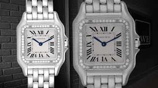 Cartier Panthere Medium Steel Diamond Ladies Watch W4PN0008  SwissWatchExpo [upl. by Anowahs]