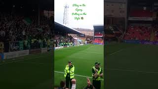 Celtic fans at Tannadice  Piling on the Agony  Dundee Utd 0  9 Celtic  28082022 [upl. by Ordnas]