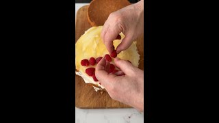 Easy raspberry lemon and mascarpone layer cake recipe [upl. by Themis607]