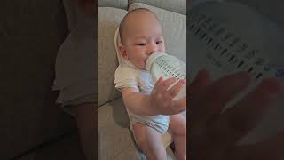 More Breakfast feeding🍼 baby Asher Day 197 baby mukbang cute asher asmr [upl. by Bilbe]