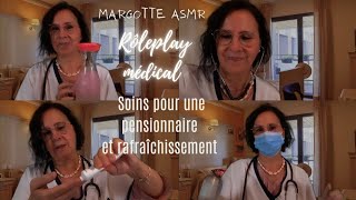 Asmr français quotRôleplay médicalquot soins pour une pensionnaire et rafraîchissement 🧊🧊🧊 [upl. by Lamee135]