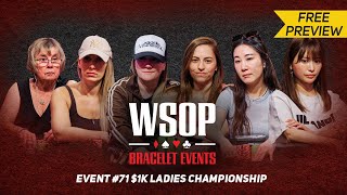 WSOP 2024  Ladies Championship Final table with Jamie Kerstetter PREVIEW [upl. by Nork559]