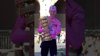 Still not over the Tadej Pogacar podium celebrations 🤩🏆 cycling giroditalia [upl. by Almeria617]