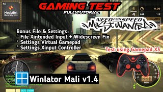 NFS Most Wanted  Virtual Gamepad amp Xinput Controller  Winlator Mali v14  Mediatek Dimensity 1200 [upl. by Humph161]