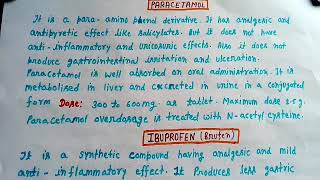 Pharmacology paracetamolibuprofen PiroxicamKETOROLAC USE [upl. by Rett570]