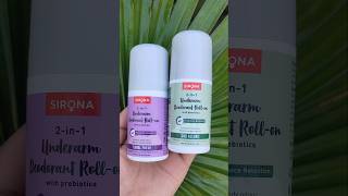 Sirona underarm deodorant roll on sirona rollon underarmyoutubeshorts shortsskincare bodycare [upl. by Aihselef929]