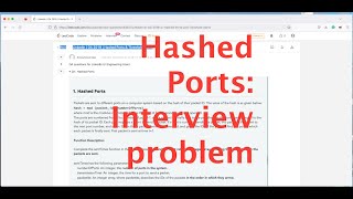 Hashed Ports A popular interview problem [upl. by Jonas815]