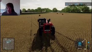 De laatste hooibalen van het veld halen in Farming simulator 22 30 Nederlands [upl. by Phares]