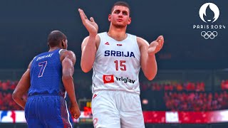 NBA 2K24 Live Simulation  USA vs Serbia FULL GAME  Olympic Mens Basketball [upl. by Nirac959]