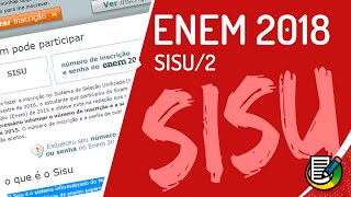 SISU 20182  DICAS PARA SE USAR O SISU CORRETAMENTE [upl. by Dex]