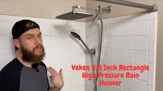 Veken 118 Inch Rectangle High Pressure Rain Shower [upl. by Bartholomeus]