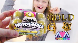 GOLD 6 pack of Hatchimals CollEGGtibles super rare [upl. by Romilly]