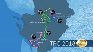 Le tracé du Tour du PoitouCharentes 2018 en 39 secondes [upl. by Maude]