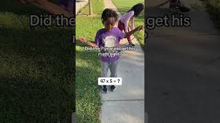 Did the 7 year old boy get his math right shorts homeschool educational kids [upl. by Aikemal]