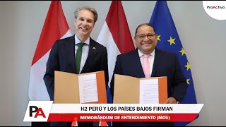 H2 Perú y los Países Bajos firman Memorándum de Entendimiento MoU [upl. by Neehsas]