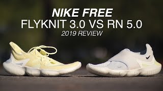 NIKE FREE RN FLYKNIT 30 VS NIKE FREE RN 50 REVIEW 2019 [upl. by Nepsa]