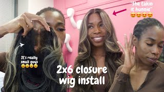 Bomb Glueless 2X6 Closure Wig Install  Natural Hair Beginner Friendly Wig [upl. by Weihs]