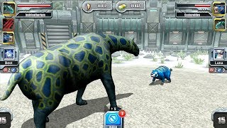 Jurassic Park Builder GLACIER Tournament Android Gameplay  Indricotherium Vs Castoroides [upl. by Nauq989]