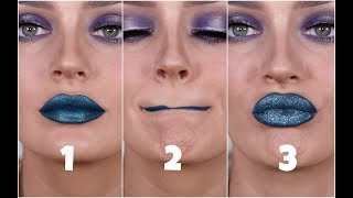 Testing a CRAZY Transforming Lipstick From MATTE to GLITTER [upl. by Tihor]