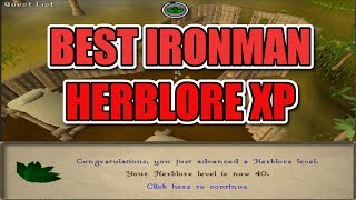 BEST IRONMAN HERBLORE XP 2 Ironman OSRS [upl. by Anilave]