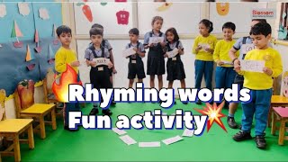 Activity based learning  Fun Rhyming words activity for kids  activity for class KG to 1 [upl. by Iridissa]