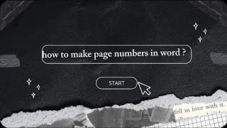 how to make page numbers in word  English for secretary [upl. by Hazard]