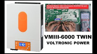 Voltronic Solar Inverter amp Charger VMIII6000 TWIN Battery DCBreaker Downed [upl. by Llehsar584]