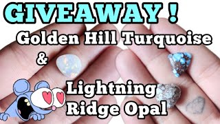 GIVEAWAY ends MAY3rd ✨️💖💎 goldenhillsturquoise turquoise lightningridgeopals opals cabochon [upl. by Fia]