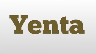 Yenta meaning and pronunciation [upl. by Neeruam266]