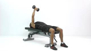 Dumbbell Cross Body Extension Overhand Grip Single ArmLying on Bench [upl. by Tongue658]