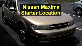 Nissan Maxima starter motor location  VOTD [upl. by Wooldridge]