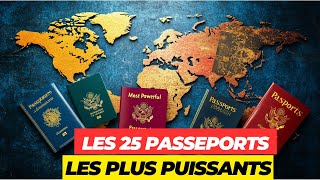 Les 25 passeports les plus puissants du monde 2024 [upl. by Akinor32]