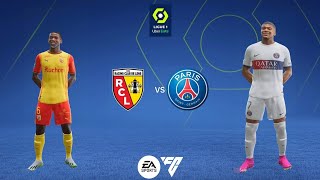 EA Sports FC24 RC Lens vs Paris SaintGermain Ivy Lane Stadium Ligue 1 Uber eats Dembele [upl. by Dee Dee131]